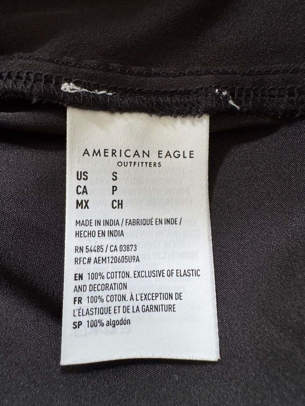 American Eagle Black Smocked Tiered Midi Dress Flutter Strap Cottagecore S - Picture 10 of 12